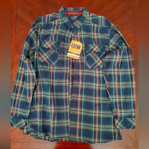 5.11 Tactical Men’s Flannel Long Sleeve, Volcanic Size L